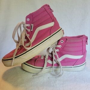 Girls VANS size 1 high top pink